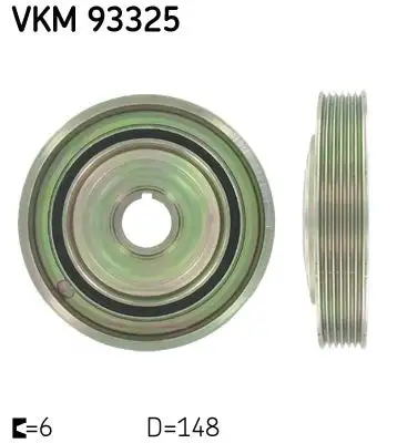 Poulie vilebrequin, Poulie damper SKF VKM 93325