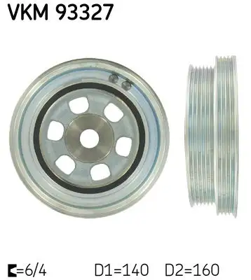 Poulie vilebrequin, Poulie damper SKF VKM 93327