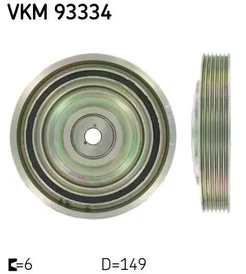 Poulie vilebrequin, Poulie damper SKF VKM 93334