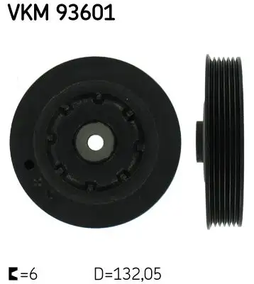 Poulie vilebrequin, Poulie damper SKF VKM 93601
