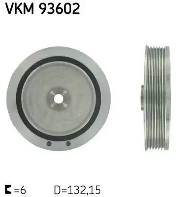 Poulie vilebrequin, Poulie damper SKF VKM 93602