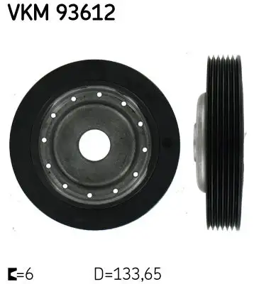 Poulie vilebrequin, Poulie damper SKF VKM 93612