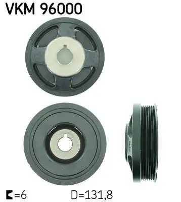 Poulie vilebrequin, Poulie damper SKF VKM 96000