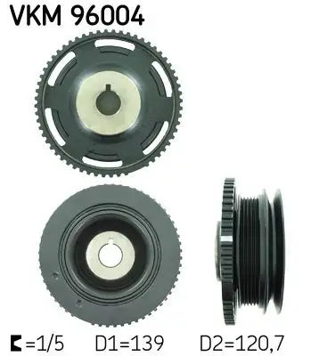Poulie vilebrequin, Poulie damper SKF VKM 96004