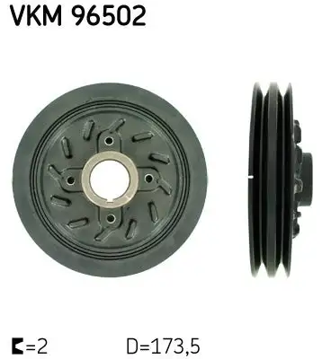 Poulie vilebrequin, Poulie damper SKF VKM 96502