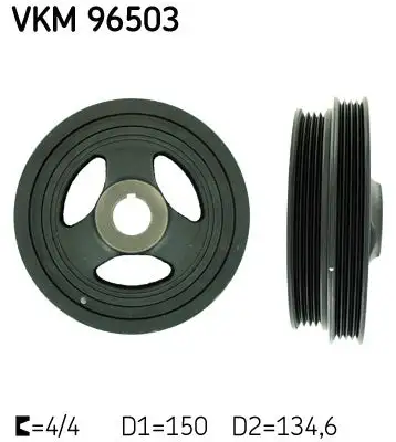 Poulie vilebrequin, Poulie damper SKF VKM 96503