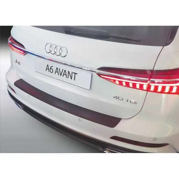 ABS Protecteur de parechocs arrière pour Audi A6 C8 Avant avec SLine 2018 Noir
