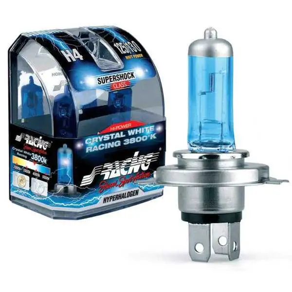 Ampoules halogènes Simoni Racing Crystal White Racing H7 3800K 12V55W lot de 2 pièces ECER37
