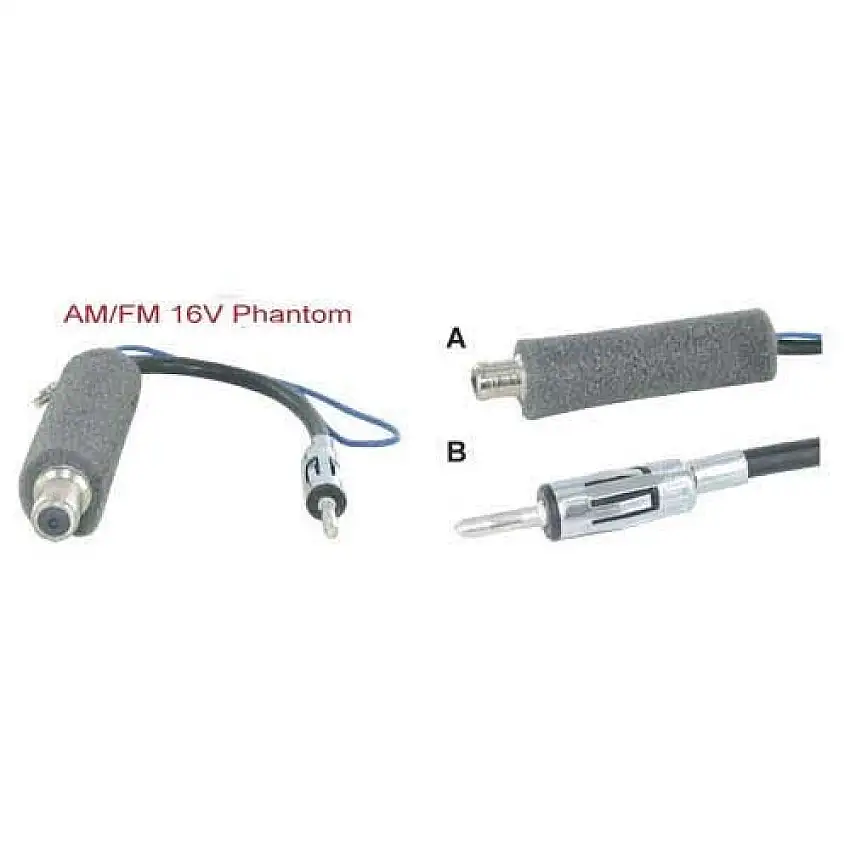 ADAPTATEUR D’ANTENNE SINATEC AM/FM 16V PHANTOM ISO 50Ω FEMELLE VERS DIN MâLE