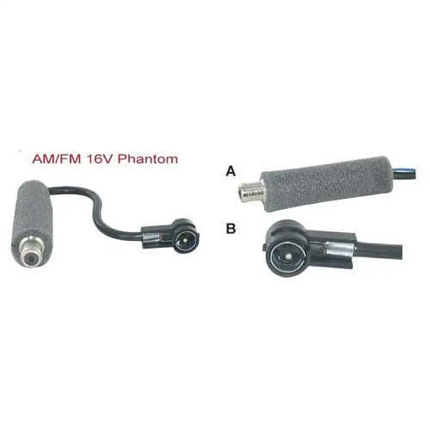 ADAPTATEUR D’ANTENNE SINATEC AM/FM 16V PHANTOM ISO 50Ω FEMELLE VERS ISO 50Ω MâLE