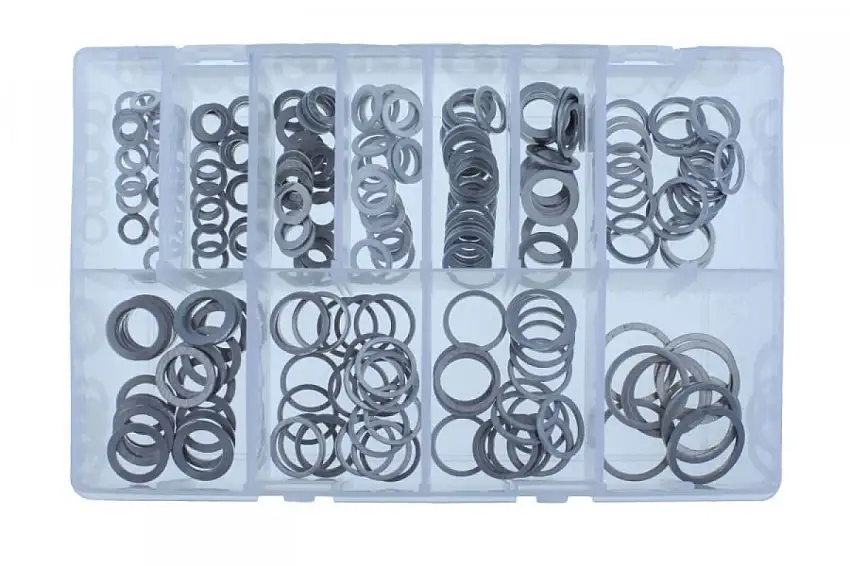 ASSORTIMENT DE BAGUES D'éTANCHéITé EN ALUMINIUM, 260 PIèCES