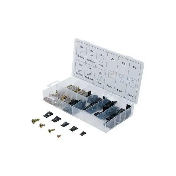 Assortiment d’agrafes et vis de carrosserie 170 pièces