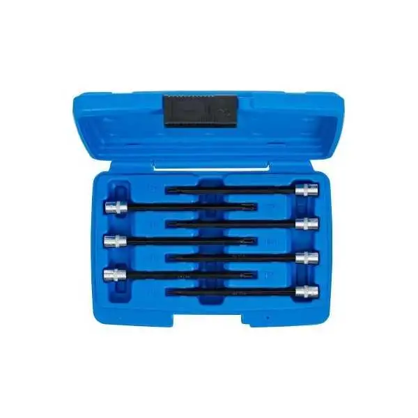Assortiment de douilles à embouts 6 3 mm 1/4" Profil T pour Torx Plus avec tête sphérique T10 T40 7 pièces