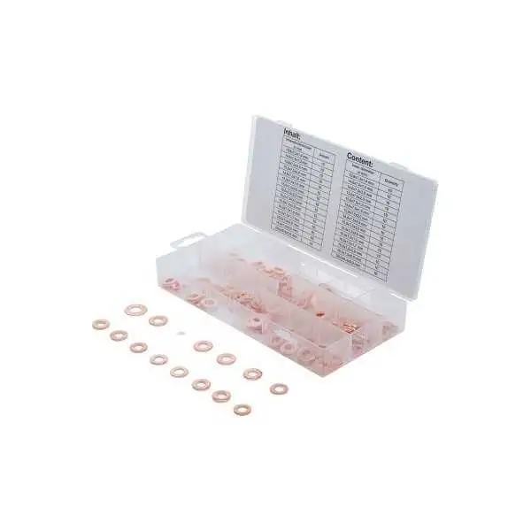 Assortiment de joints en cuivre pour injecteur 150 pièces