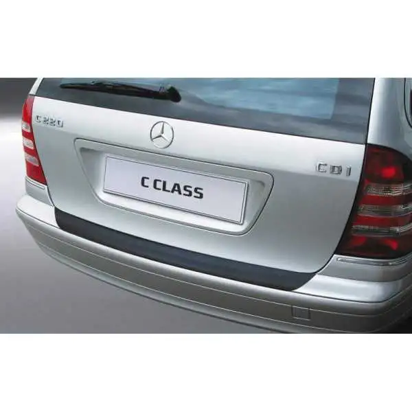 Bande de protection de parechocs arrière en ABS pour MercedesBenz Classe C W203 Kombi 20012007 Noir