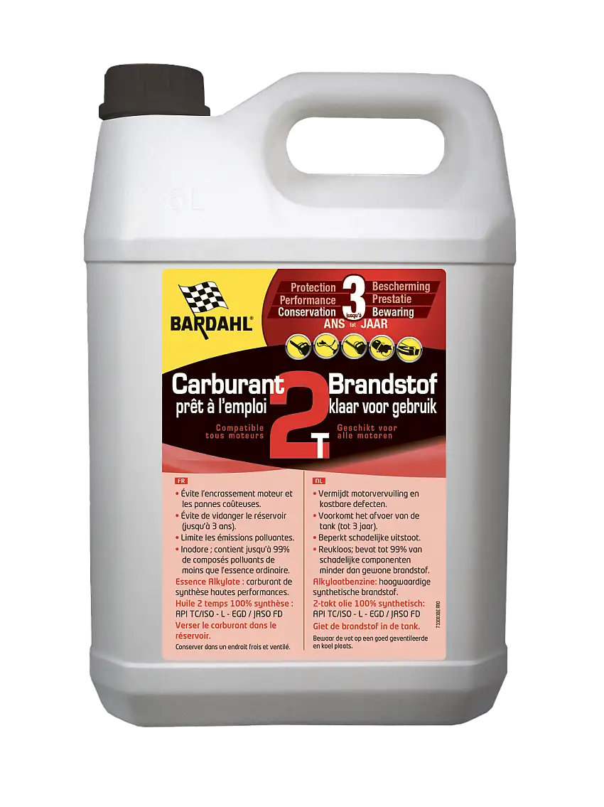 BARDAHL 2T CARBURANT ESSENCE 5L POUR MOTEURS 2 TEMPS