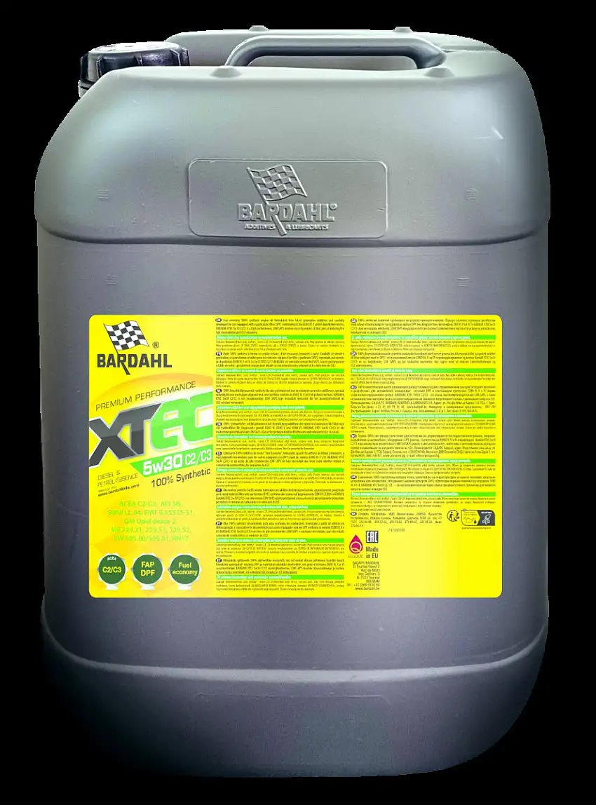 HUILE MOTEUR BARDAHL XTEC 5W30 C2/C3 20L POUR DES PERFORMANCES MOTEUR OPTIMALES