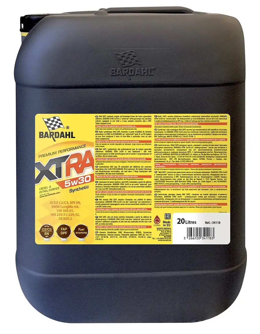 BARDAHL 5W30 XTRA C3 HUILE MOTEUR 20L