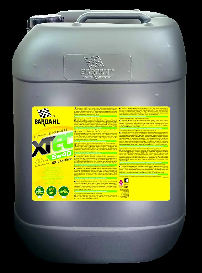 HUILE MOTEUR BARDAHL XTEC 5W40 20L POUR DES PERFORMANCES MOTEUR OPTIMALES