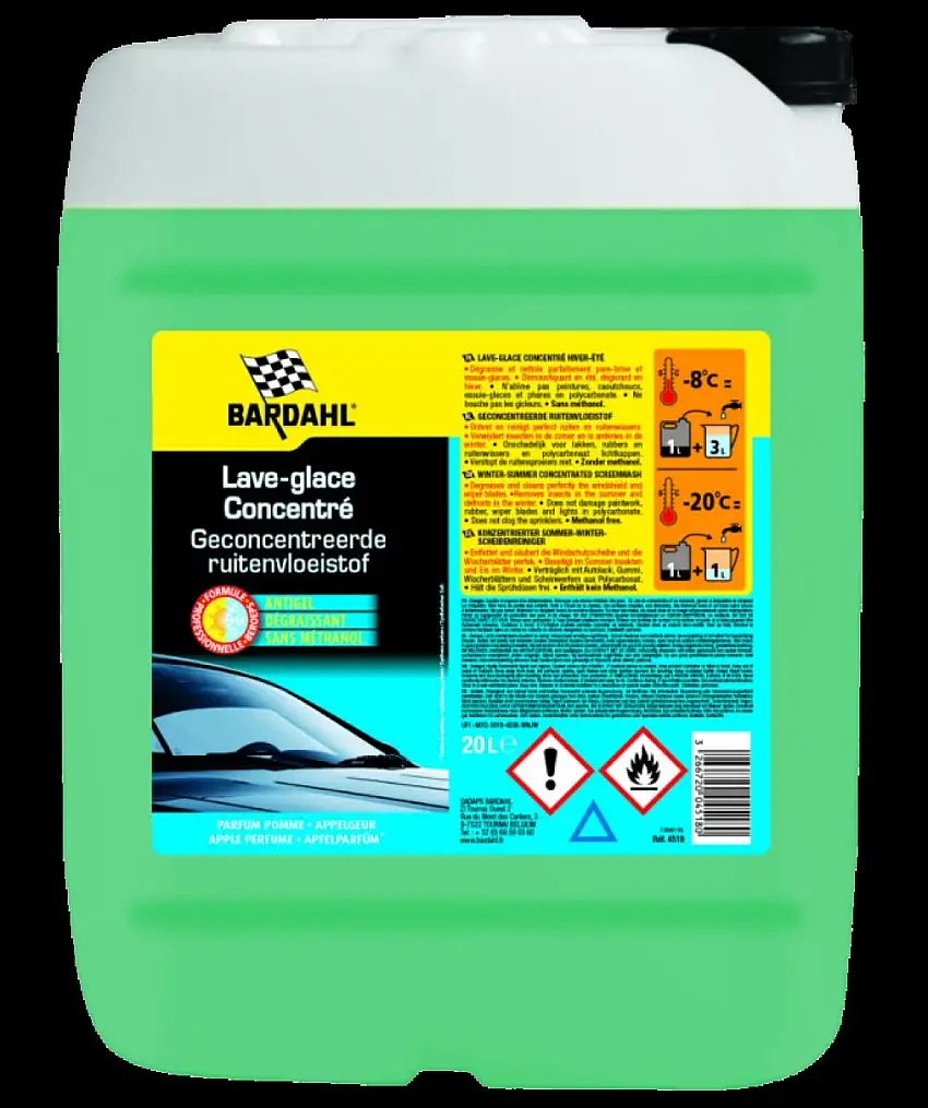 LIQUIDE LAVE-GLACE ANTIGEL BARDAHL 20 LITRES CONCENTRé