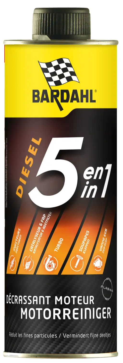 BARDAHL NETTOYANT MOTEUR DIESEL 5-EN-1, 500ML | ADDITIF DIESEL