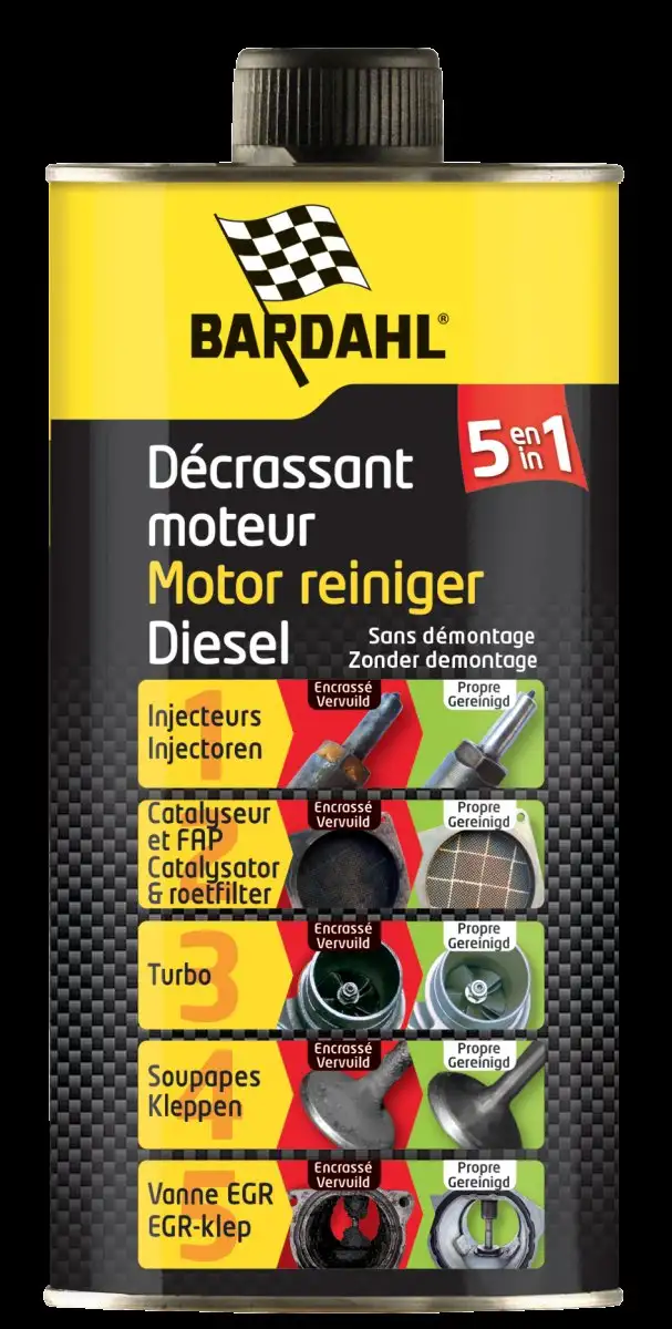 BARDAHL NETTOYANT MOTEUR DIESEL 5EN1 1L