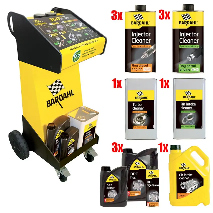 BARDAHL 360 ECO MACHINE 5-EN-1 MACHINE DE NETTOYAGE PROFESSIONNELLE POUR VOITURES