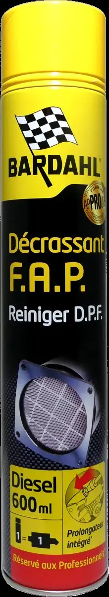 BARDAHL NETTOYANT FILTRE à PARTICULES 600ML AéROSOL AVEC TUYAU POUR UN NETTOYAGE DPF EFFICACE
