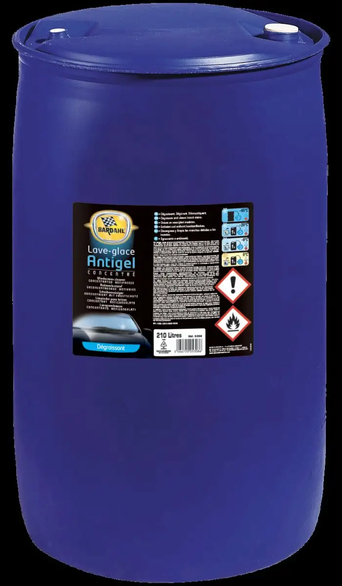 BARDAHL LIQUIDE LAVE-GLACE ANTIGEL CONCENTRé -40°C 210 LITRES