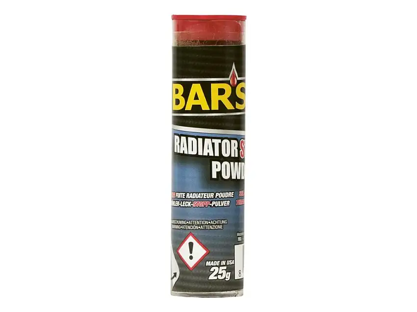 BAR'S RADIATOR STOP LEAK POWDER 25G POUR RéPARATION RAPIDE DES FUITES DU SYSTèME DE REFROIDISSEMENT