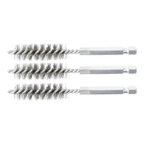 Brosse en acier 13 mm 6 3 mm 1/4" 3 pièces