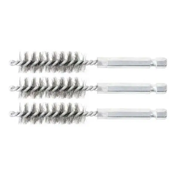 Brosse en acier 14 mm 6 3 mm 1/4" 3 pièces