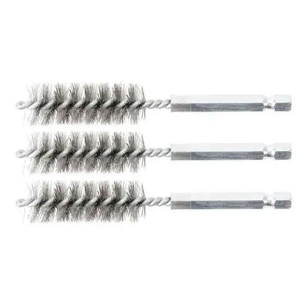Brosse en acier 15 mm 6 3 mm 1/4" 3 pièces