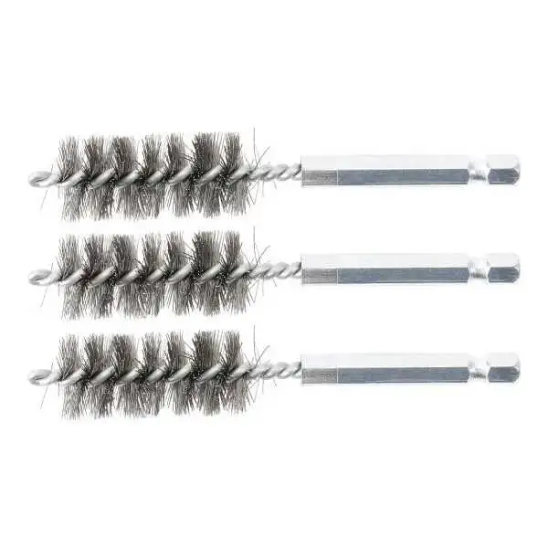 Brosse en acier 17 mm 6 3 mm 1/4" 3 pièces