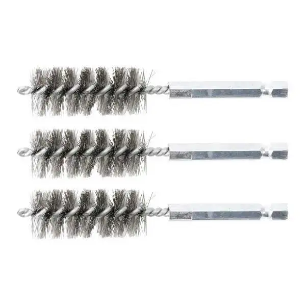 Brosse en acier 18 mm 6 3 mm 1/4" 3 pièces