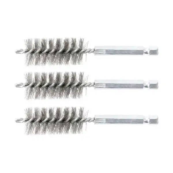 Brosse en acier 19 mm 6 3 mm 1/4" 3 pièces