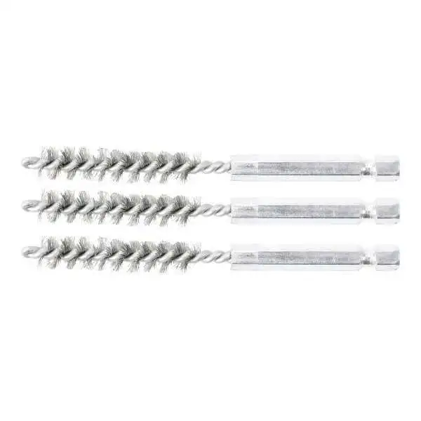 Brosse en acier 9 mm 6 3 mm 1/4" 3 pièces