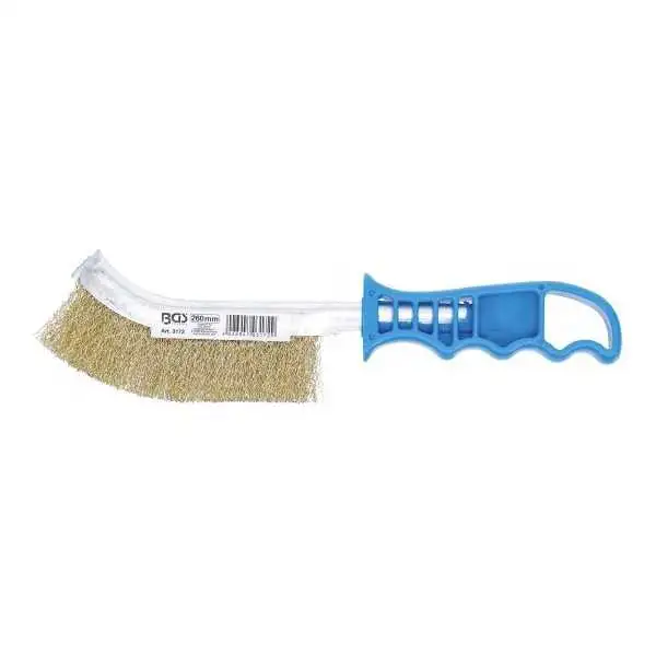 Brosse en fil d’acier laitonnée 260 mm