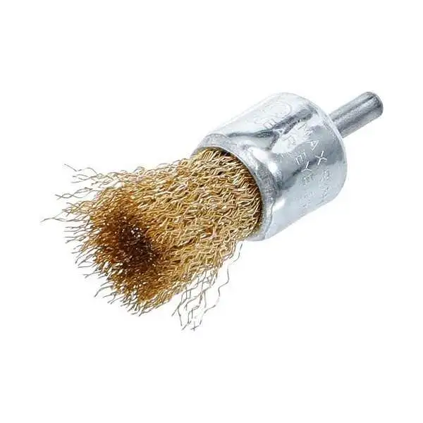 Brosse en fil d’acier laitonnée Ø 25 mm