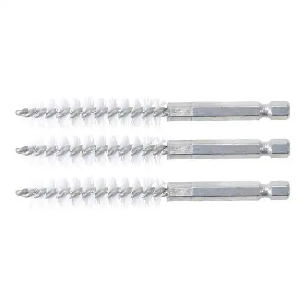 Brosse plate Nylon 11 mm 6 3 mm 1/4" 3 pièces