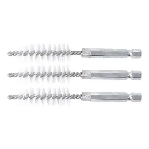 Brosse plate Nylon 14 mm 6 3 mm 1/4" 3 pièces