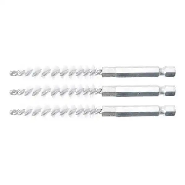 Brosse plate Nylon 8 mm 6 3 mm 1/4" 3 pièces