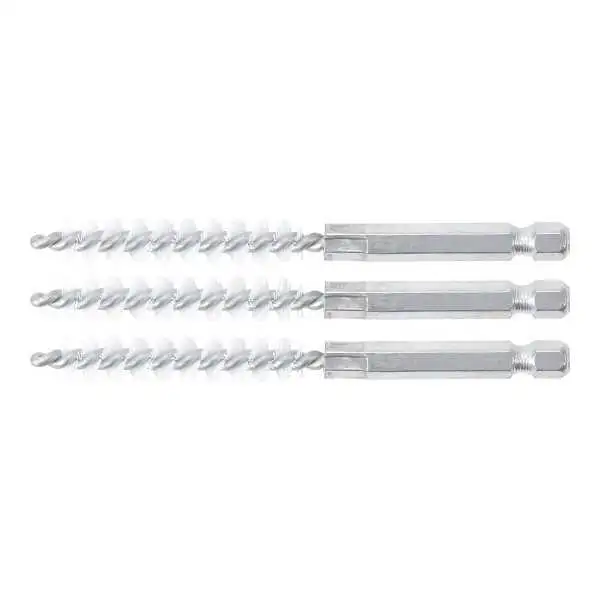 Brosse plate Nylon 9 mm 6 3 mm 1/4" 3 pièces