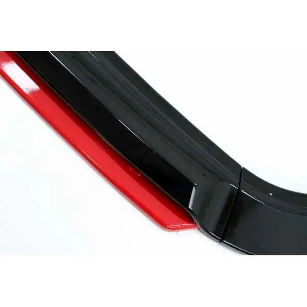 Becquet d'extension de lèvre de pare-chocs avant adapté pour VW Golf 7.5 Facelift (2017-2020) noir brillant/rouge