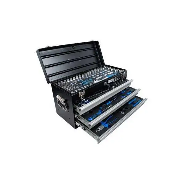 Caisse à outils métallique 3 tiroirs avec 143 outils