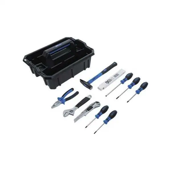 Caisse porte outils matière plastique avec assortiment d’outils 11 pièces