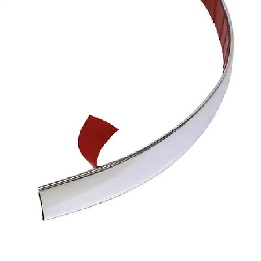 CARPOINT BAGUETTE DéCORATIVE CHROMéE AUTOCOLLANTE 12MM 8M