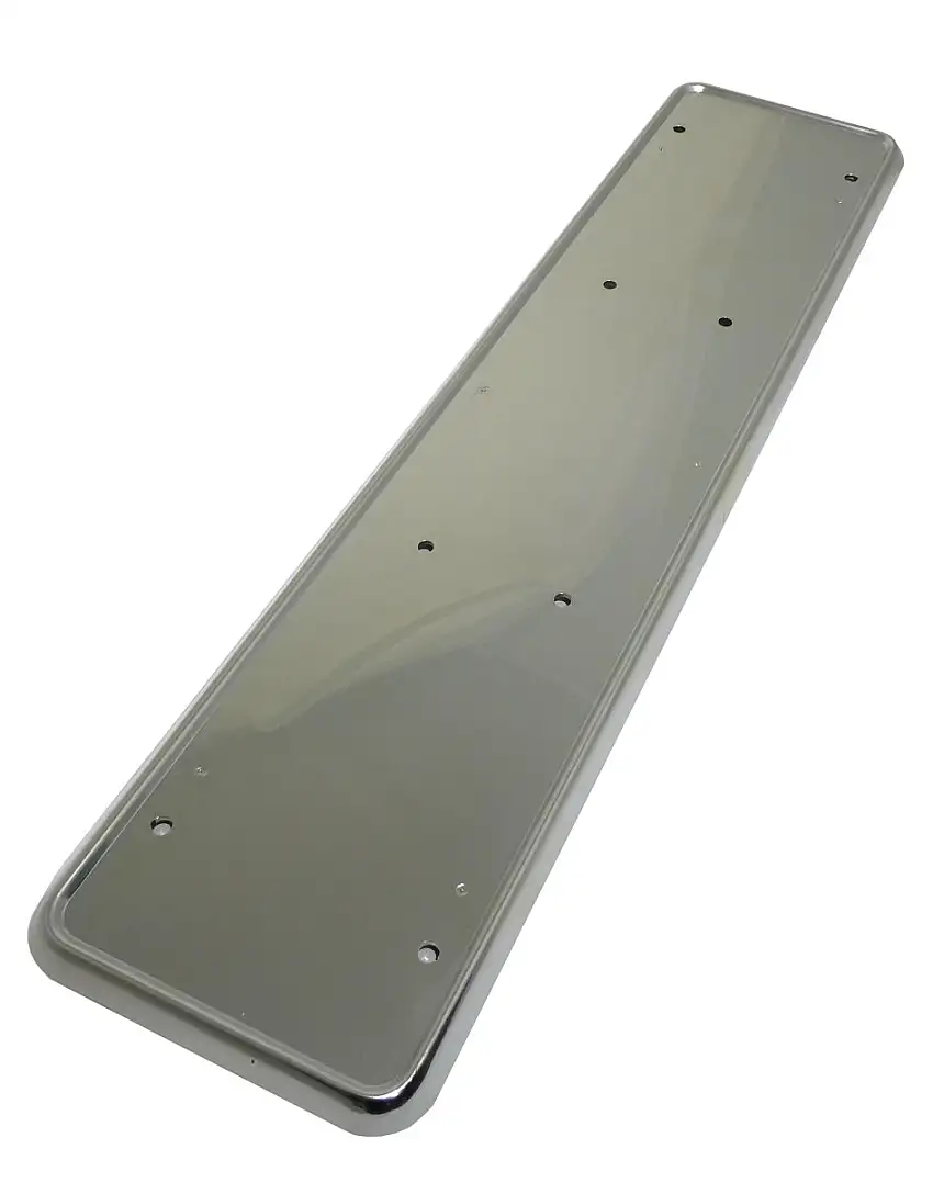 SUPPORT DE PLAQUE D'IMMATRICULATION CARPOINT CHROMé EN PLASTIQUE 52X11 CM