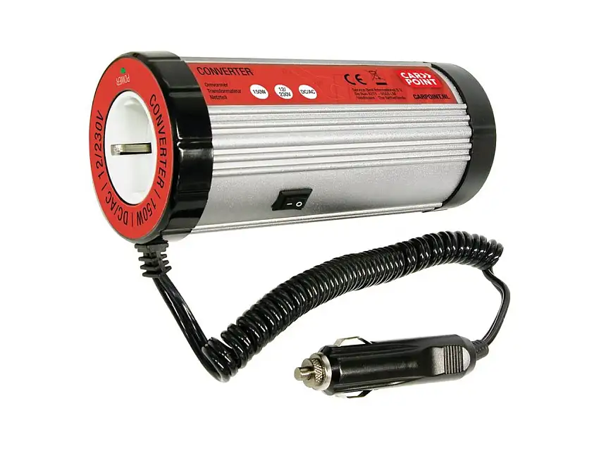 CARPOINT CONVERTISSEUR DE COURANT 12V VERS 230V AVEC ALLUME-CIGARE, 150W