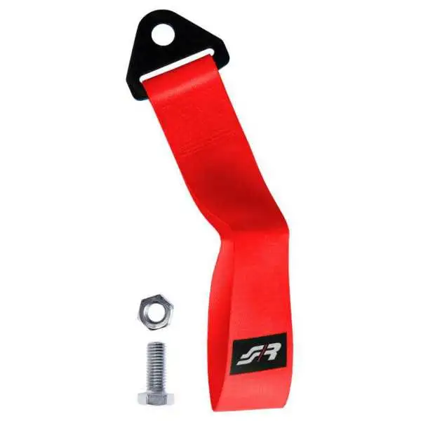 Ceinture à illet de remorquage Simoni Racing  Rouge  3000kg max  Longueur 28cm